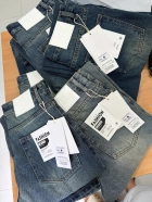 QUẦN JEAN DÀI COTTON SUÔNG MÀU XANH RÊU WASH CÁT #1328 2