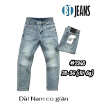 QUẦN JEAN NAM DÀI CO GIÃN MÀU XANH WASH NHẠT MÃ #2340 1
