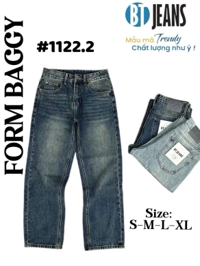 Quần jean nam cotton suông không giãn Ms 1122.2