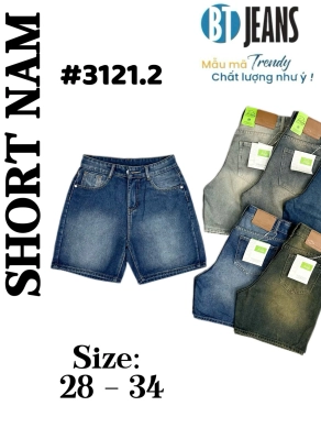 Quần short jeans trơn không giãn Ms 3121.2
