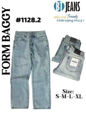 Quần jean nam cotton suông không giãn Ms 1128.2