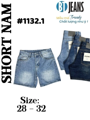 Quần short jeans trơn không giãn cao cấp Ms 1132.1