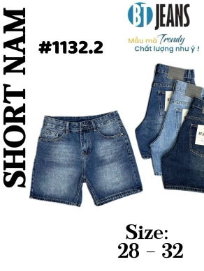 Quần short jeans trơn không giãn cao cấp Ms 1132.2