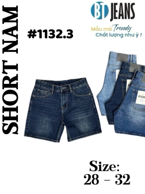 Quần short jeans trơn không giãn cao cấp Ms 1132.3