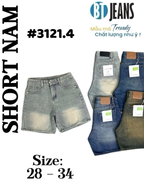 Quần short jeans trơn không giãn Ms 3121.4