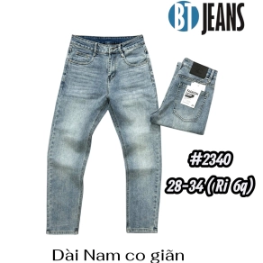 QUẦN JEAN NAM DÀI CO GIÃN MÀU XANH WASH NHẠT MÃ #2340