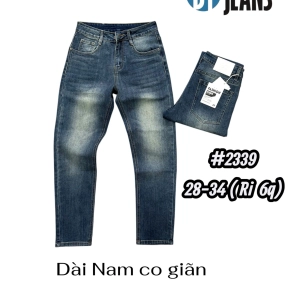 QUẦN JEAN NAM DÀI CO GIÃN WASH XANH ĐẬM MÃ #2339