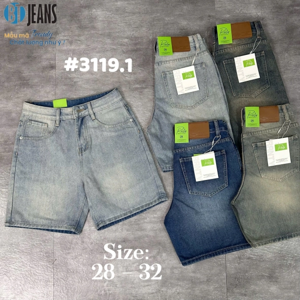 Quần short jeans trơn không giãn Ms 3119.1 - slide 2
