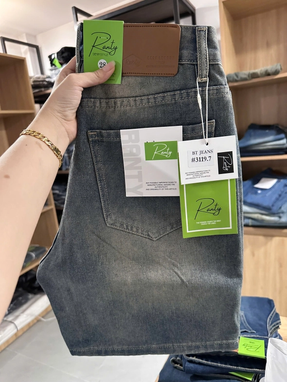 Quần short jeans trơn không giãn Ms 3119.7 - slide 3