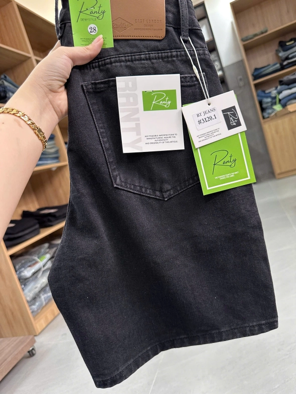 Quần short jeans trơn không giãn Ms 3120.1 - slide 3