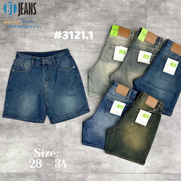 Quần short jeans trơn không giãn Ms 3121.1 - slide 2