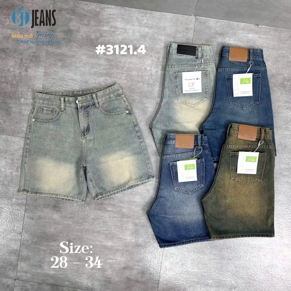 Quần short jeans trơn không giãn Ms 3121.4 - slide 2