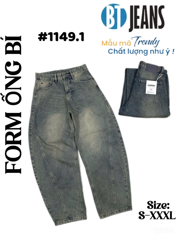 Quần jeans nam không giãn ống bí hot trend #1149.1 - slide 1