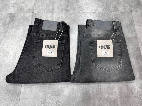 Quần jean nam cotton suông màu xám không giãn Ms 1208 - slide 4