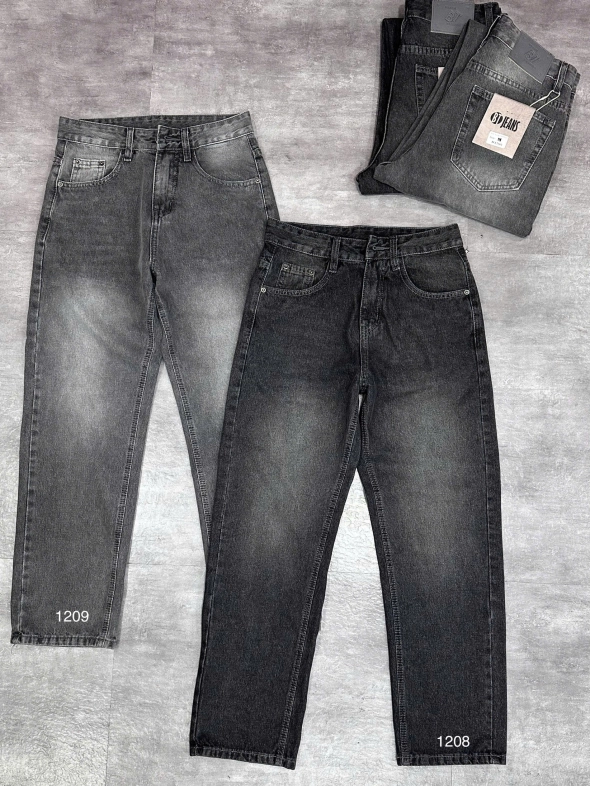 Quần jean nam cotton suông màu xám không giãn Ms 1209 - slide 5