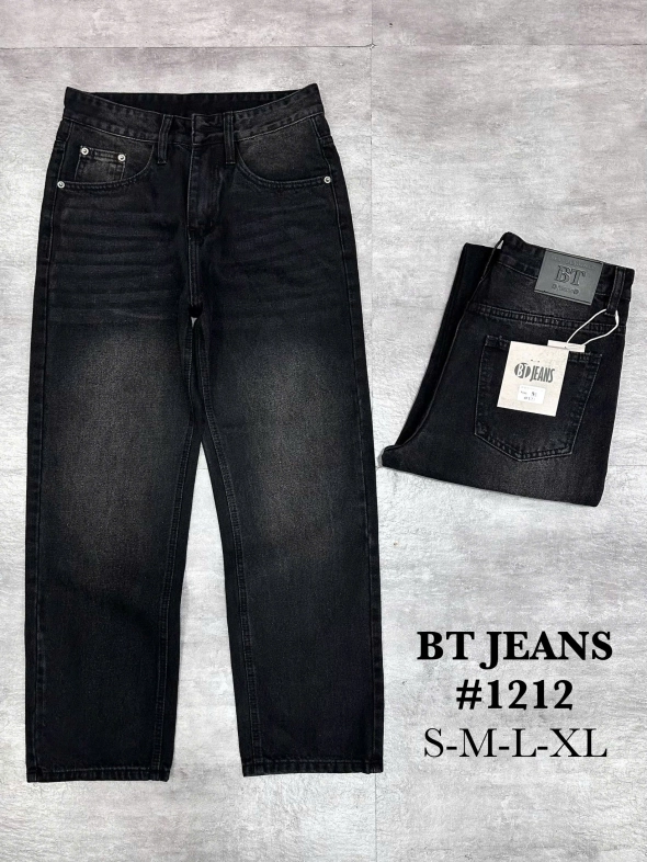 Quần jean nam cotton suông màu xám không giãn Ms 1212 - slide 2