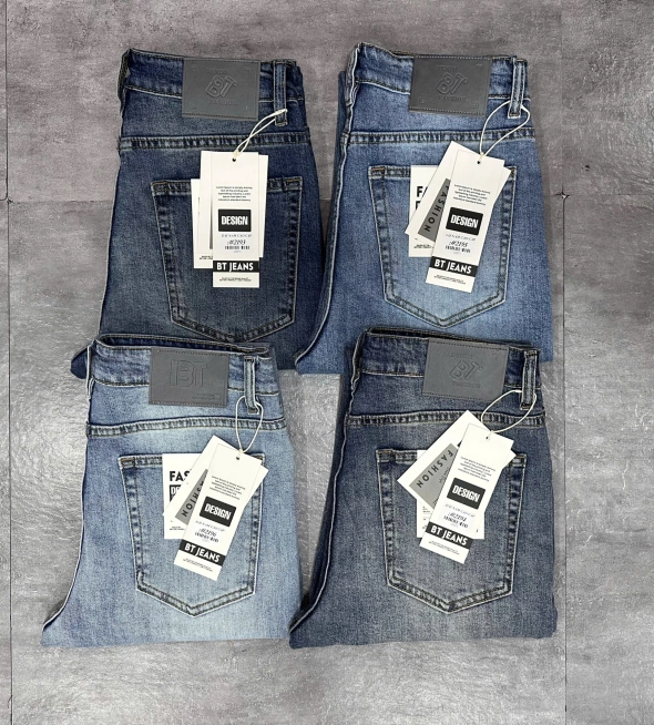 Quần jean nam form slimfit trơn xanh cao cấp Ms 2194 - slide 5