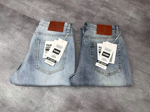 Quần jean nam form slimfit trơn xanh xám cao cấp Ms 2220 - slide 4