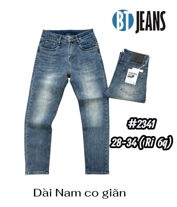 QUẦN JEAN NAM DÀI CO GIÃN XANH WASH NHẸ MÃ #2341 - slide 1
