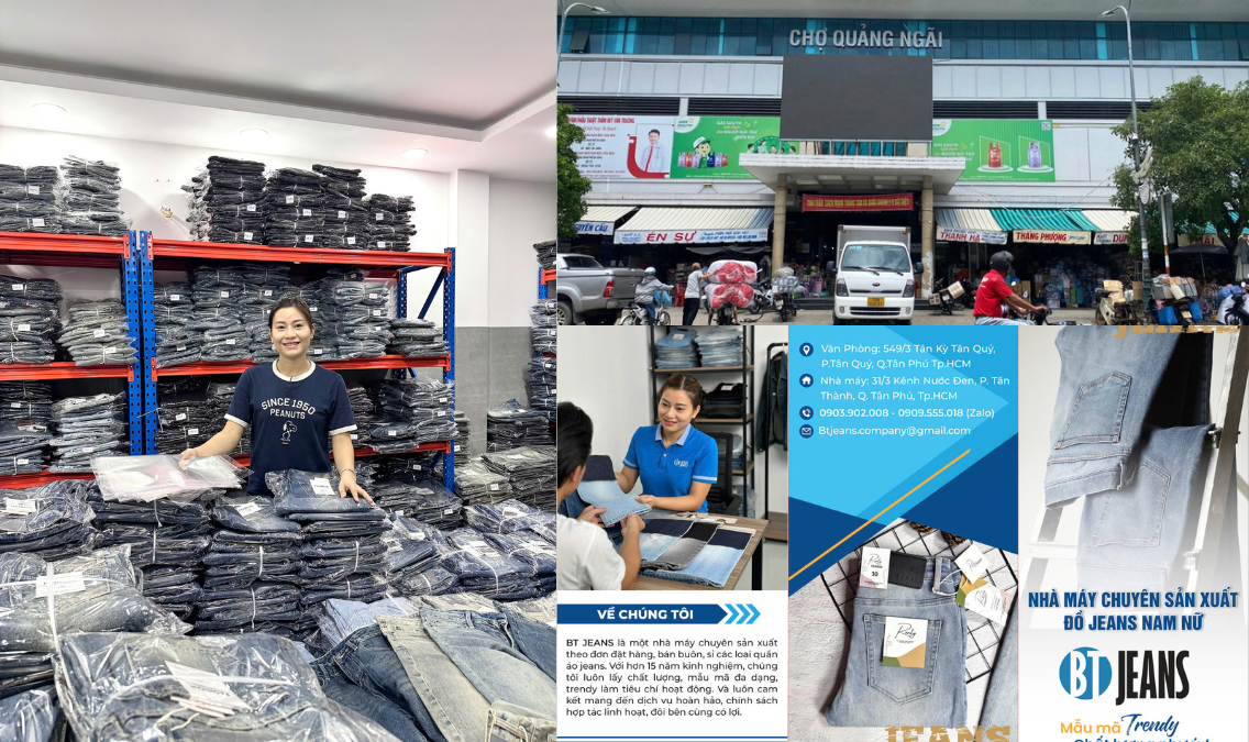 Nhập sỉ jean nam chợ quảng ngãi xưởng may jeans cho shop - đại lí muốn thoát phụ thuộc chợ sỉ - 1