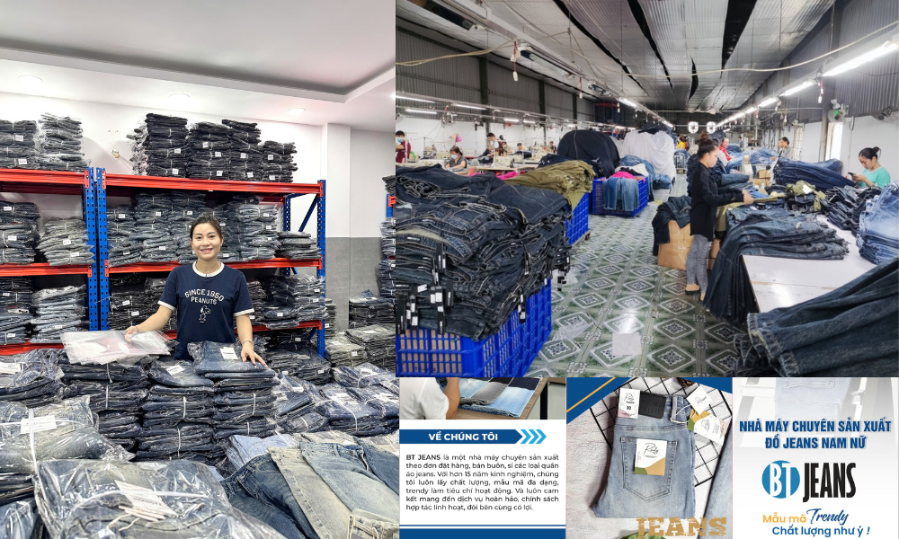 Nơi bỏ sỉ jean gia lai pleiku chọn nhập sỉ quần jean nam ổn định cho shop chợ tây nguyên từ xưởng may - 2