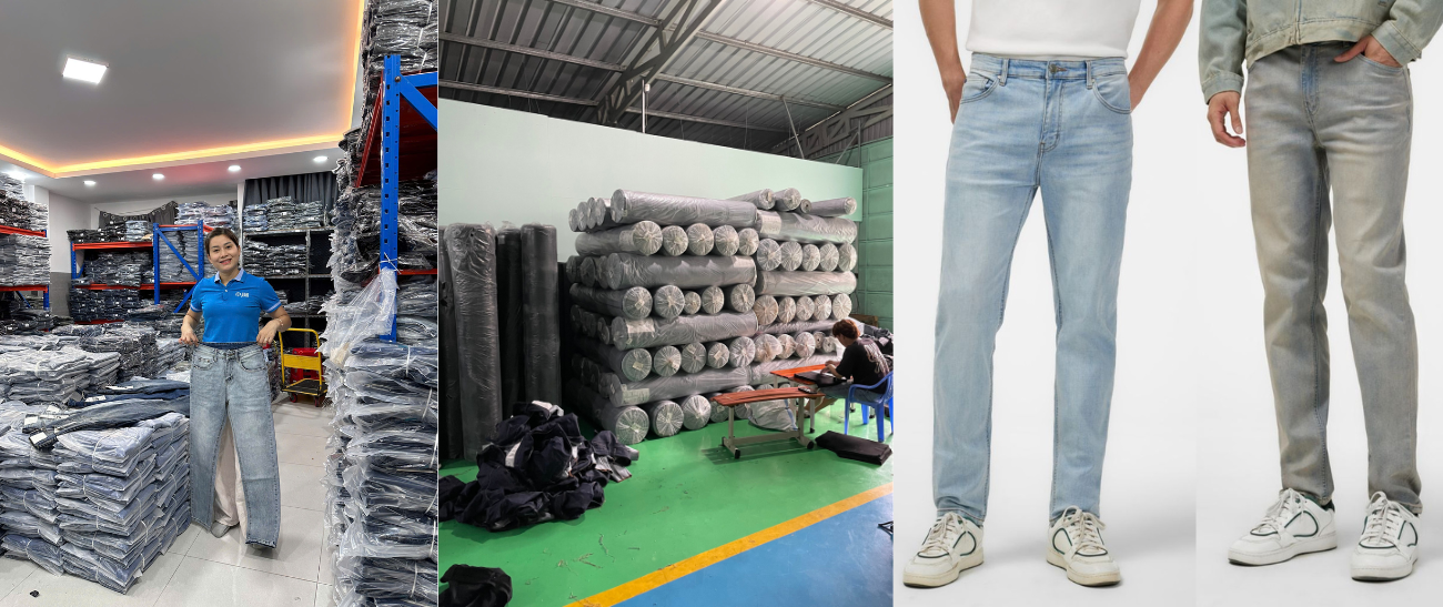 Quần Jean Dài Co Giãn (Form Slim Suông)