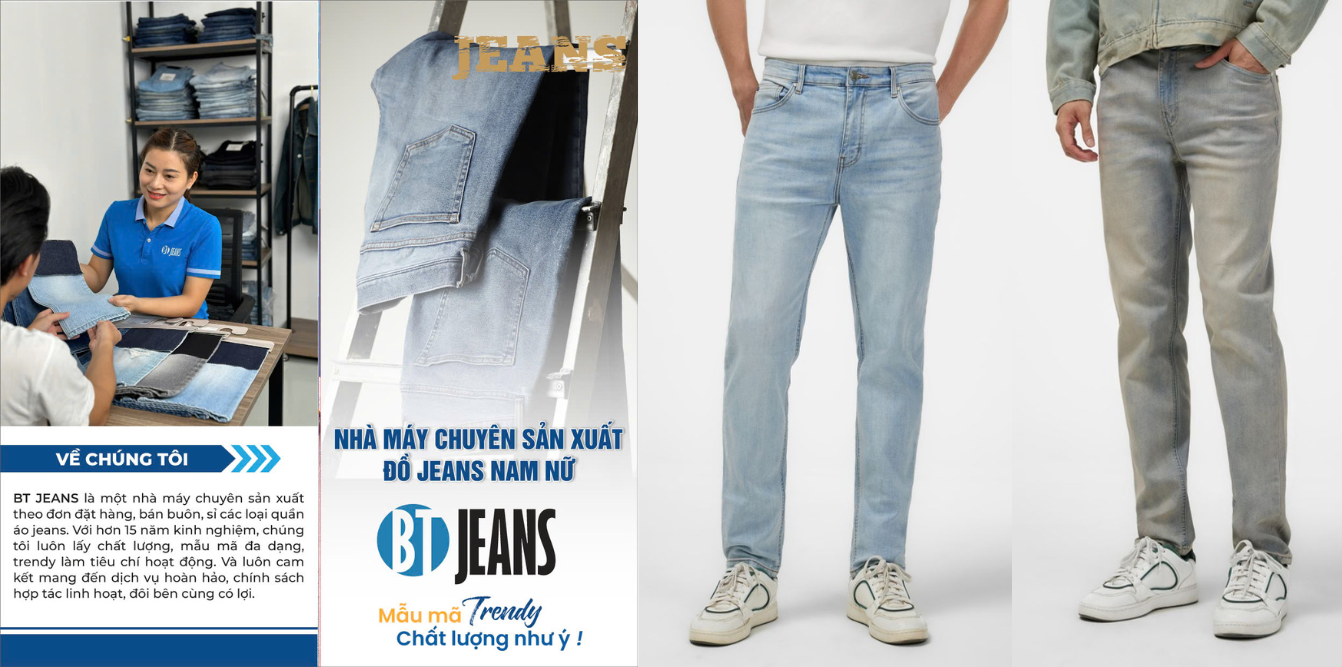 Quần jean nam giá sỉ