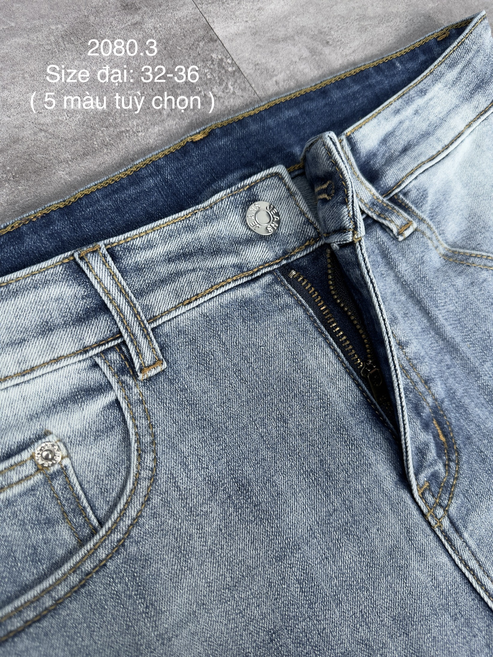 Quần jean nam trơn size đại Ms 2080.3