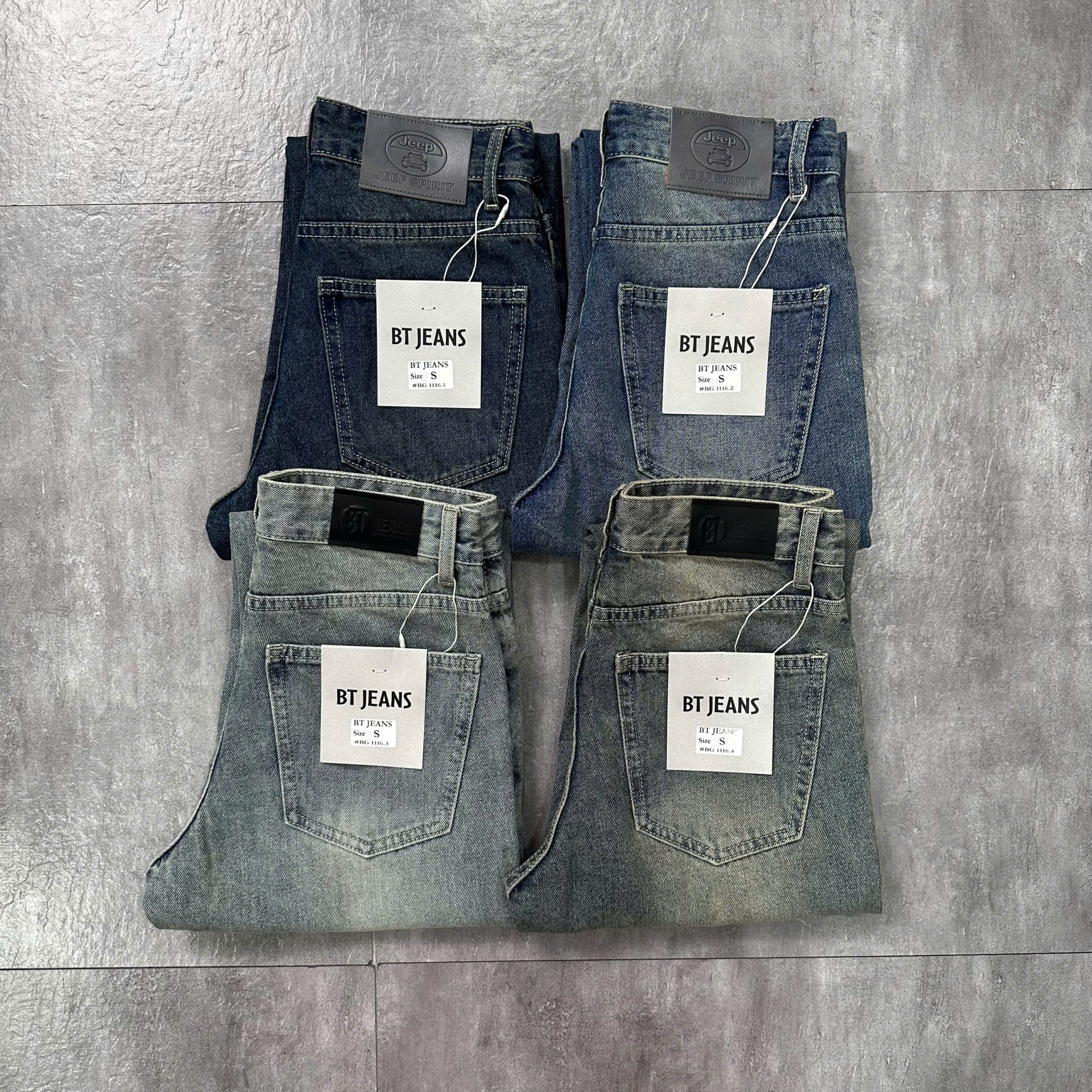 Quần jean nam cotton suông không giãn Ms 1116.3