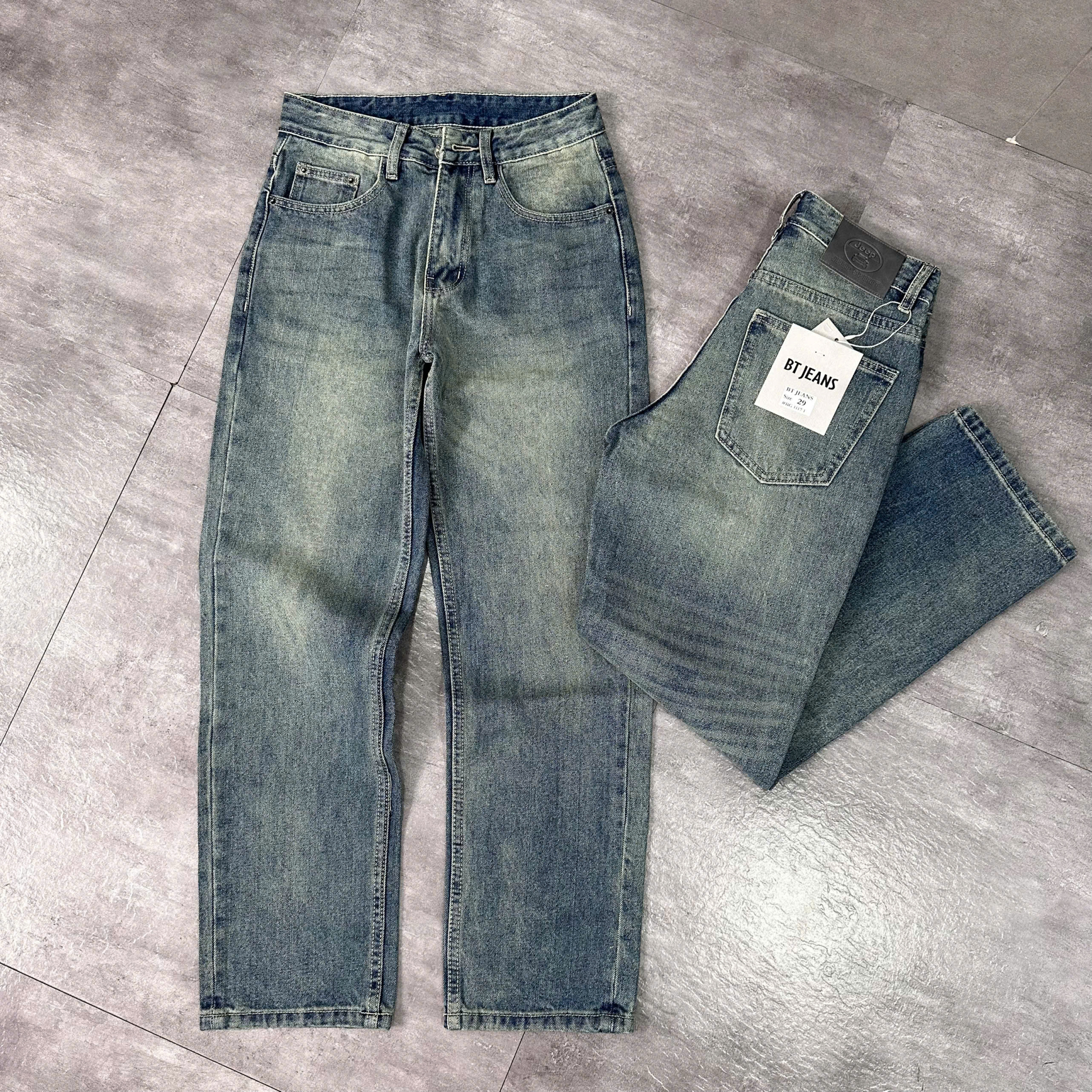 Quần jean nam cotton suông không giãn Ms 1117.1
