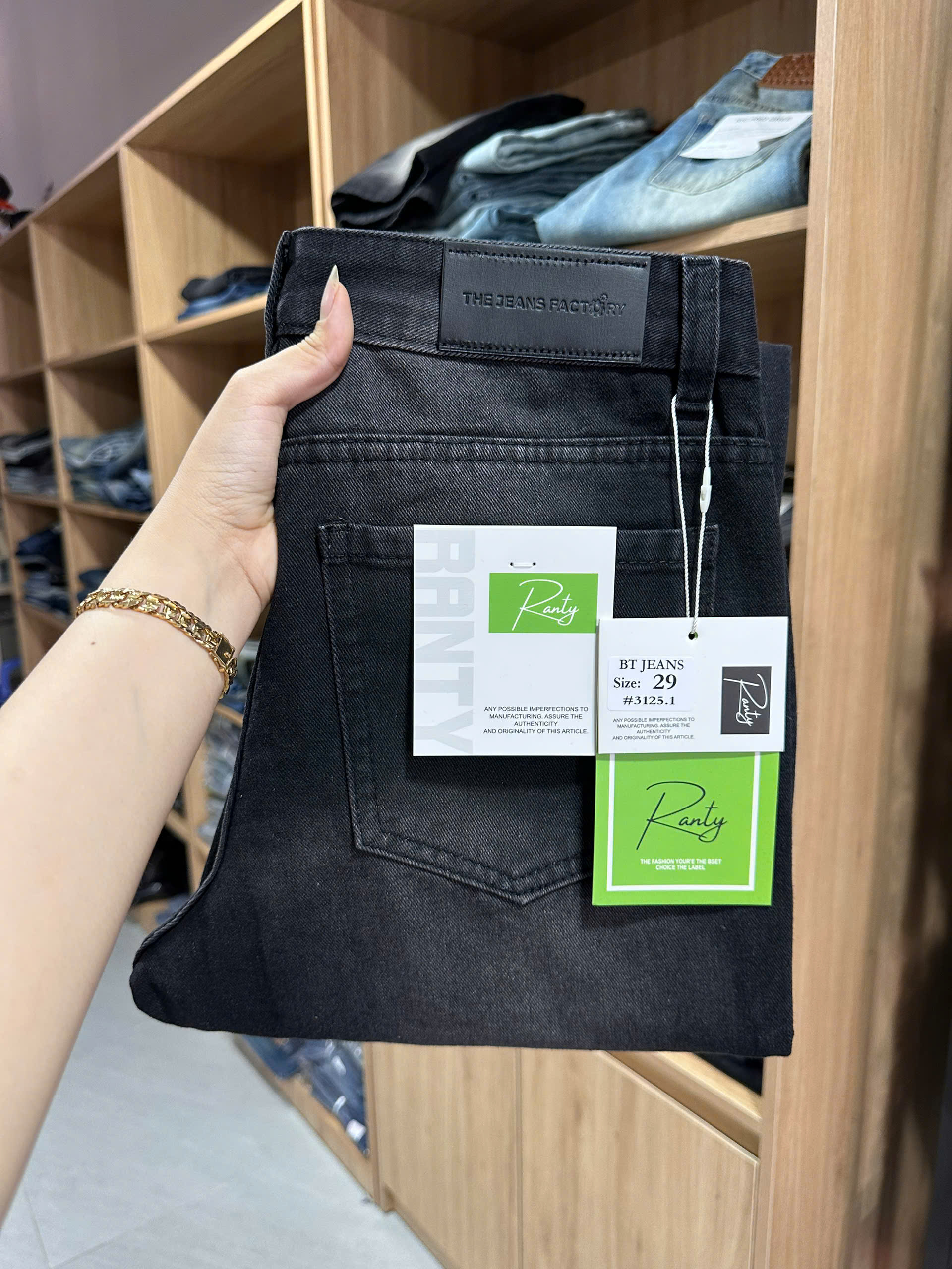 Quần jean nam cotton suông không giãn giá rẻ bán livestream Ms 3125.1