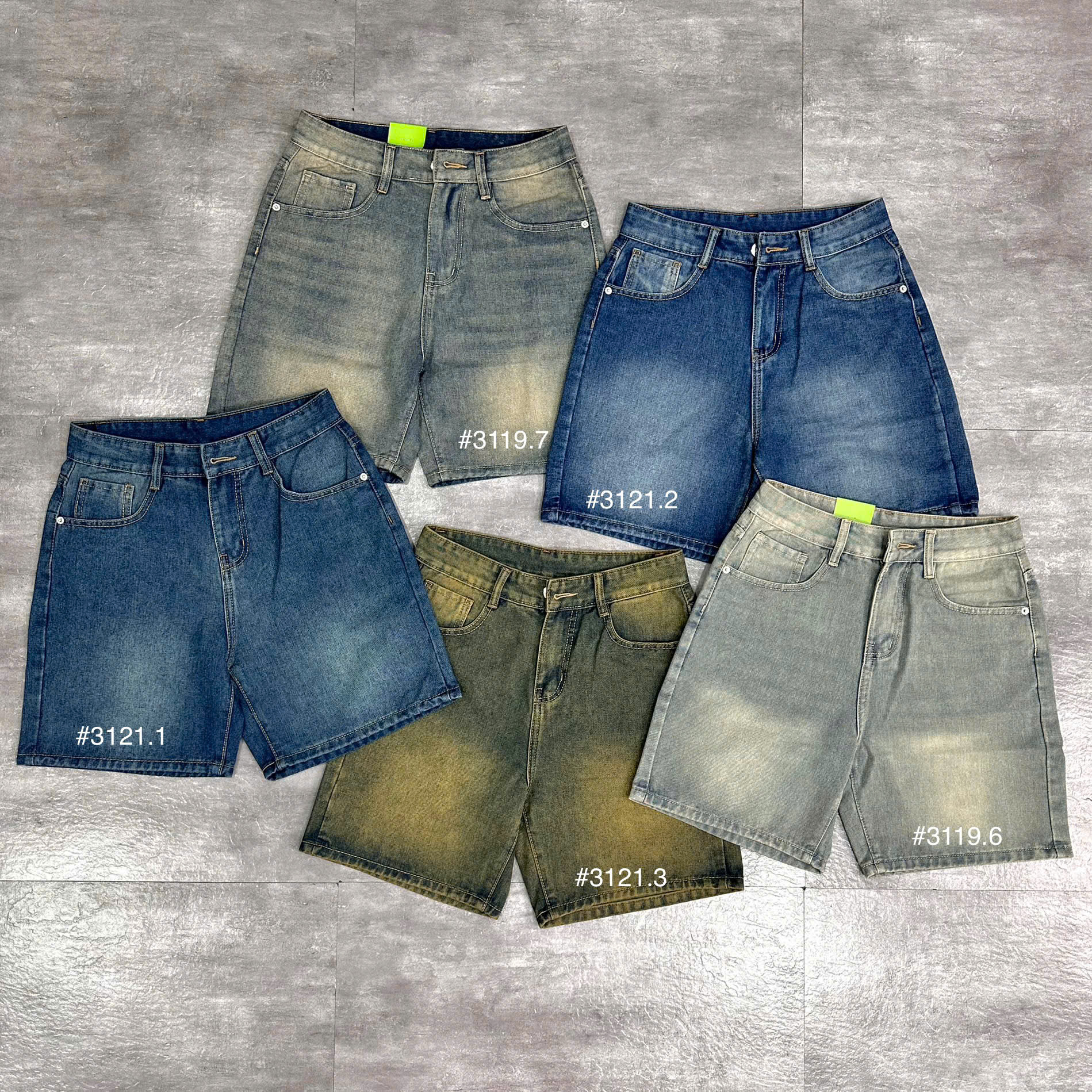 Quần short jeans trơn không giãn Ms 3121.2