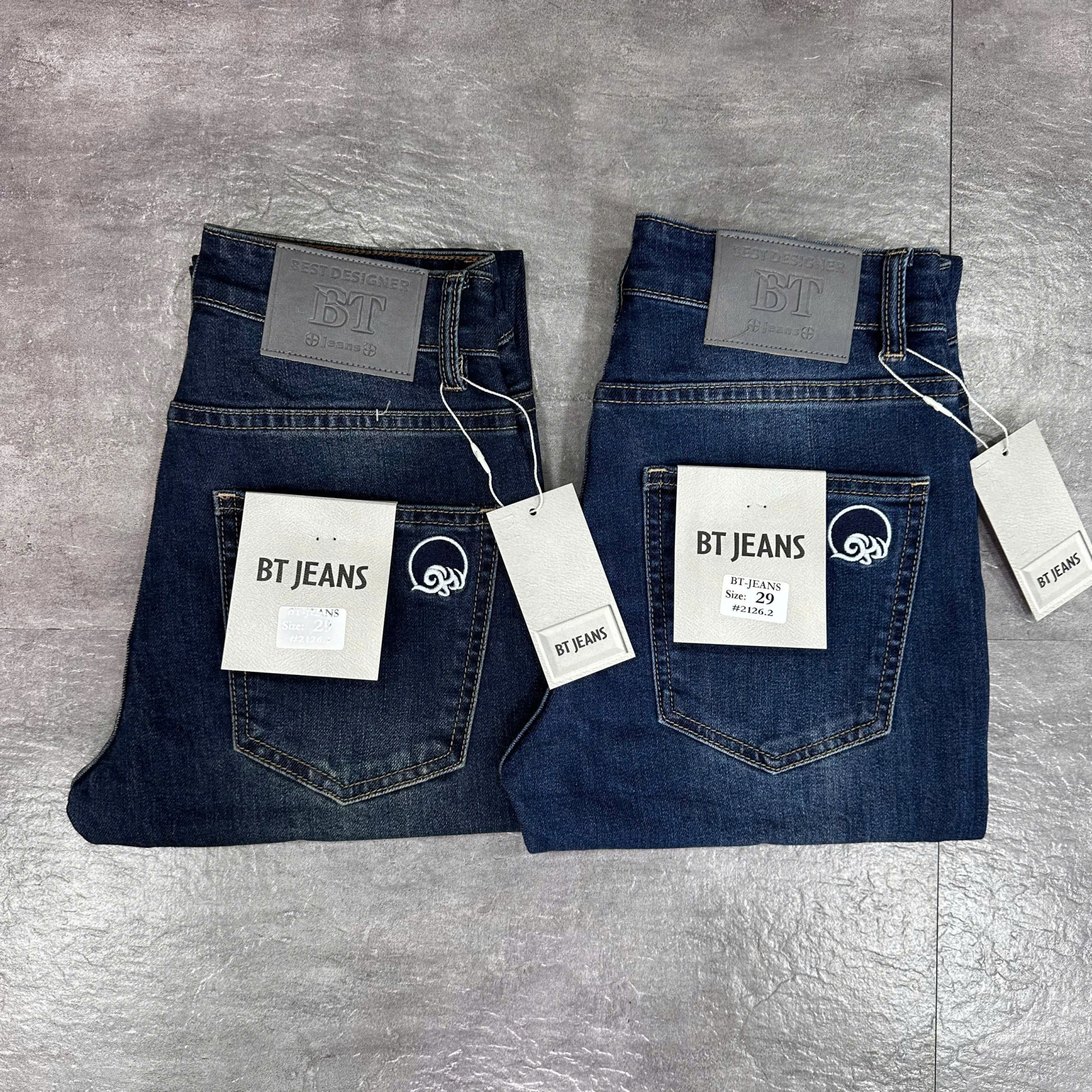 Quần jean nam trơn xanh cao cấp Ms 2126.2