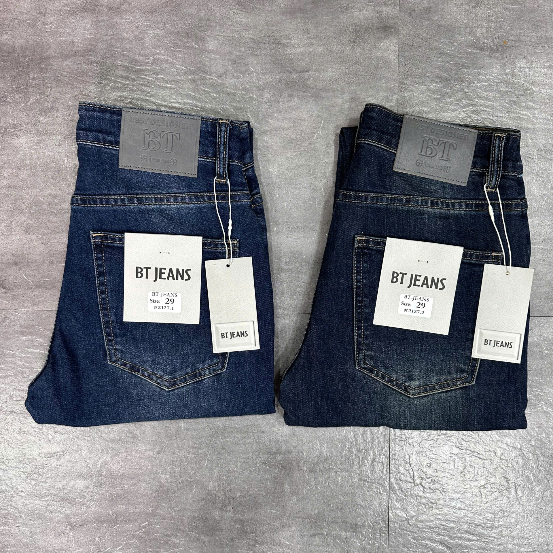 Quần jean nam trơn xanh cao cấp Ms 2127.1