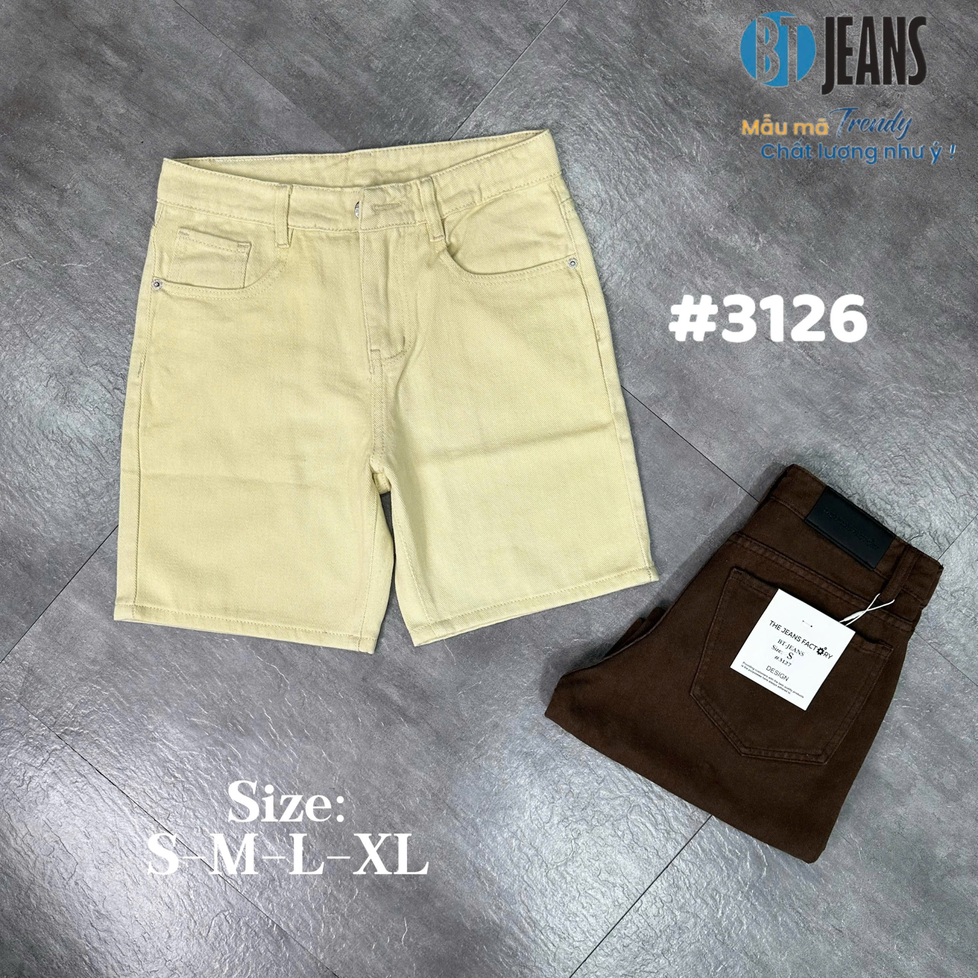 Quần short kaki trơn Ms 3126