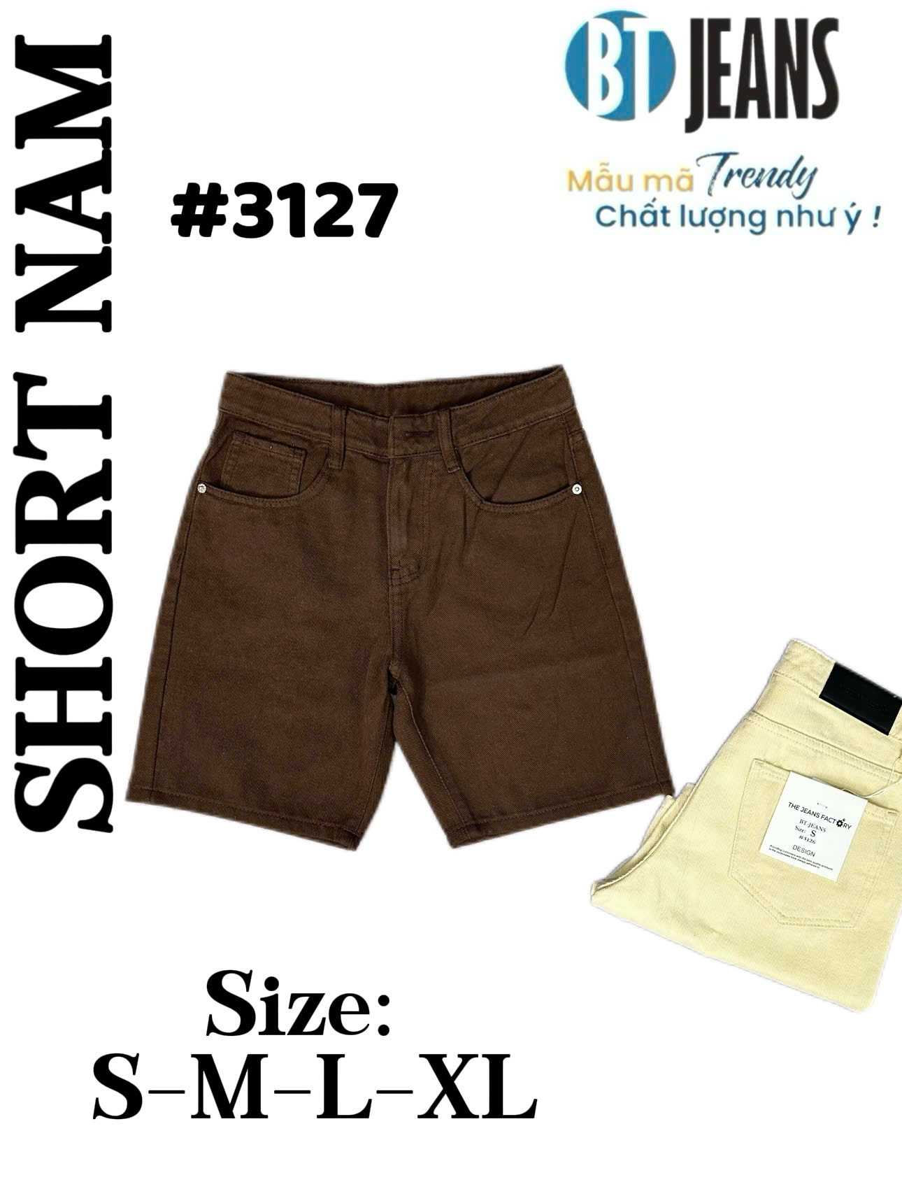 Quần short kaki trơn Ms 3127