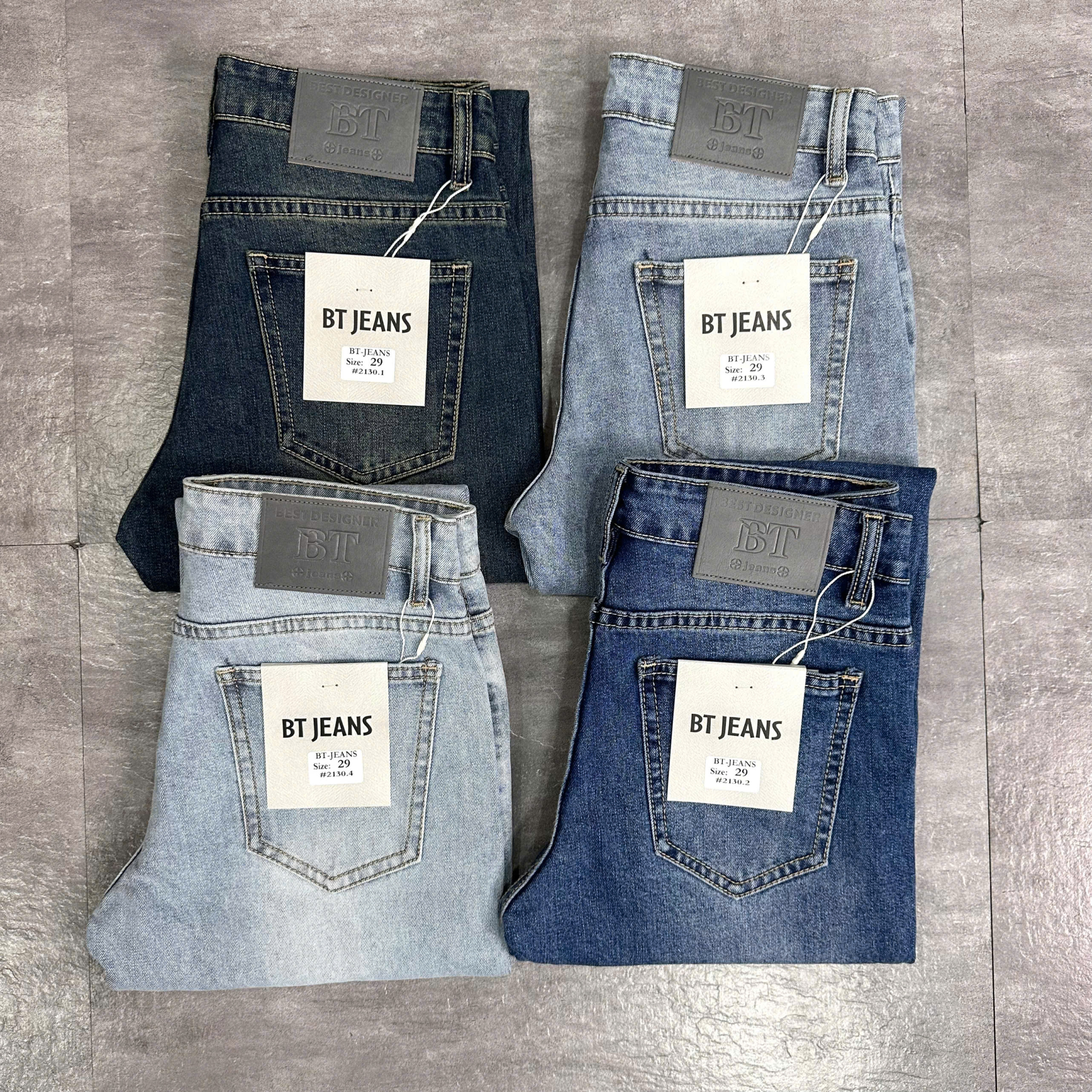 Quần jean nam co giãn trơn cao cấp Ms 2130.2