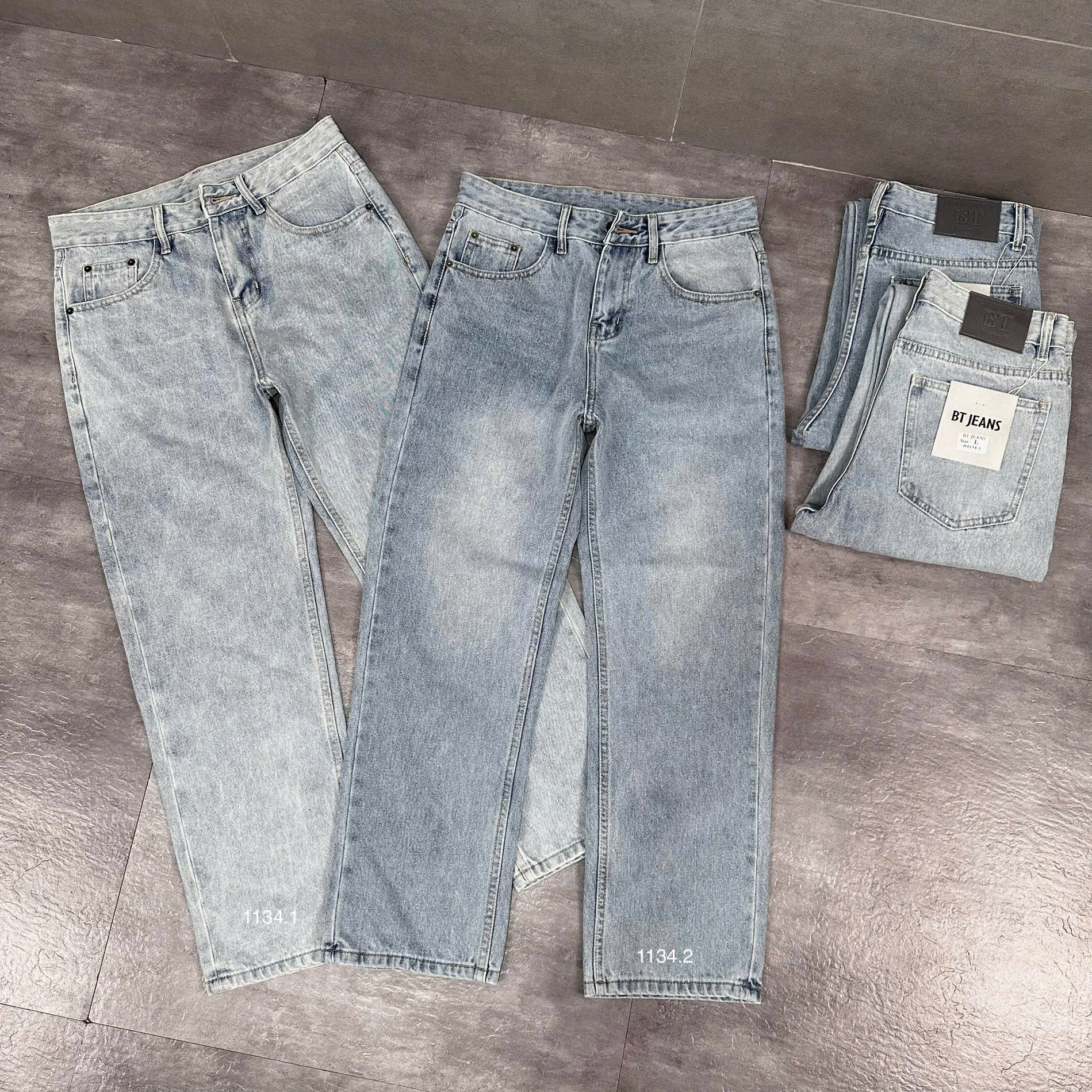 Quần jean nam cotton suông không giãn Ms 1134.2