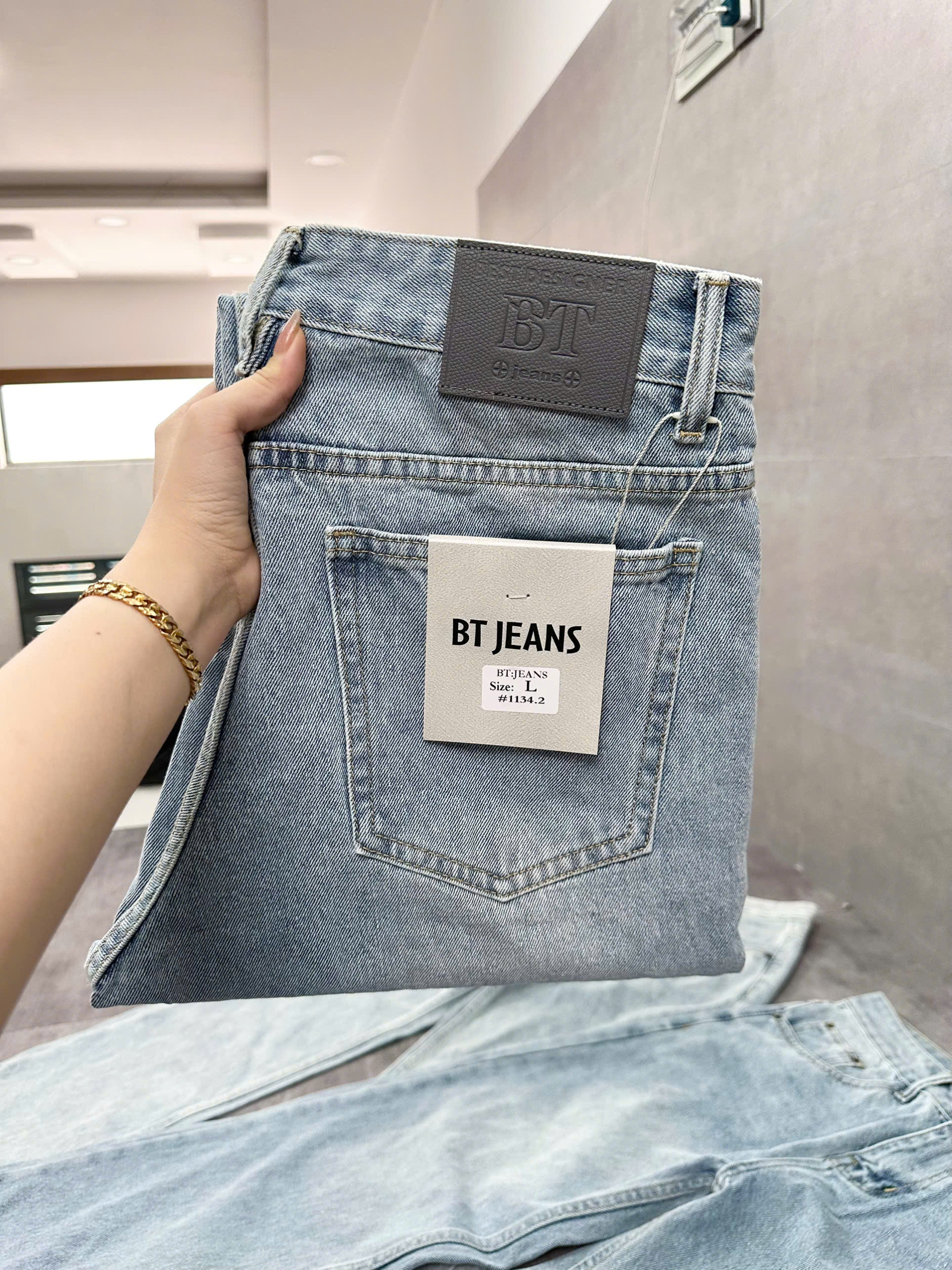 Quần jean nam cotton suông không giãn Ms 1134.2