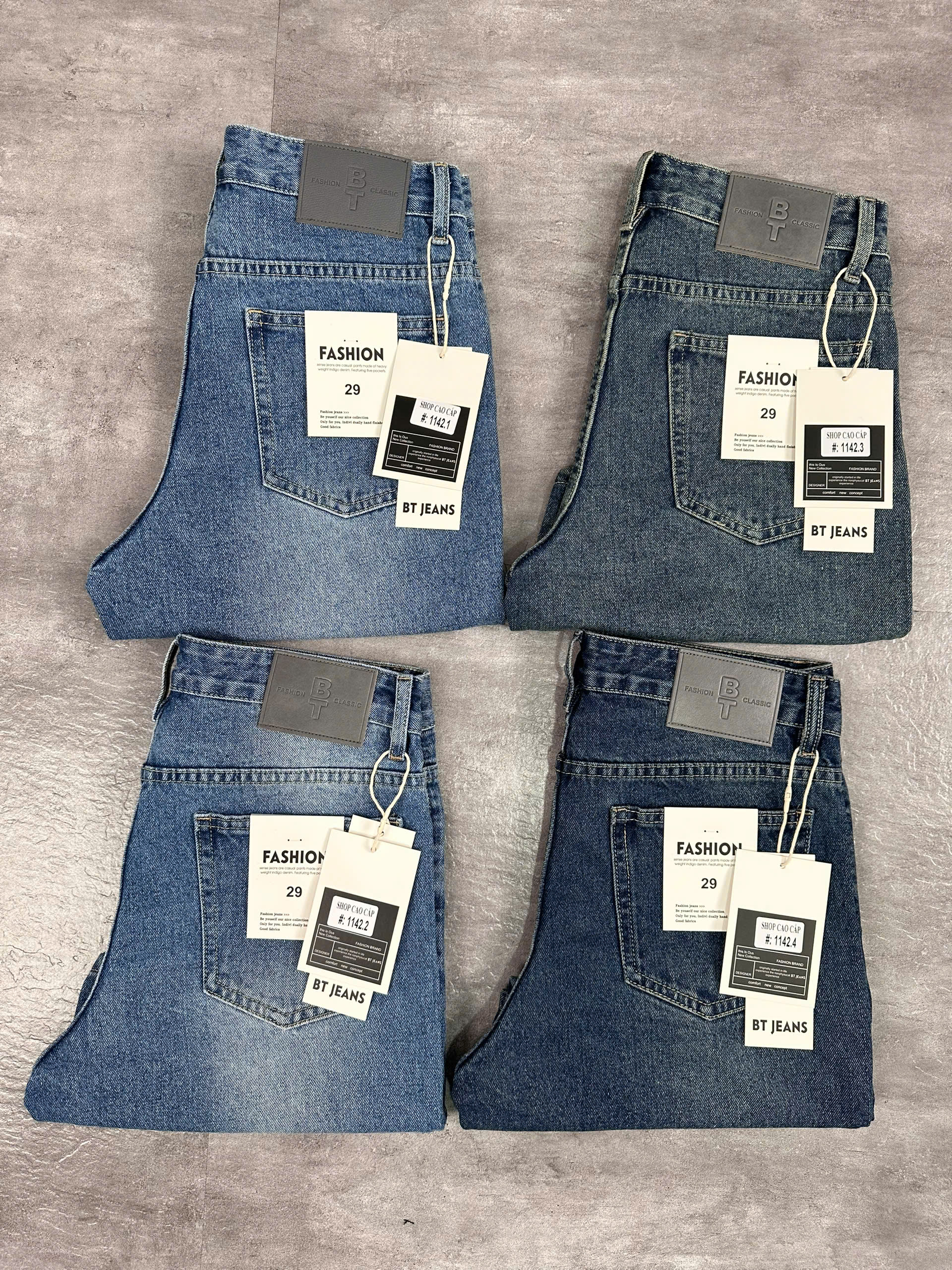Quần short jeans xanh trơn không giãn cao cấp Ms 1142.2