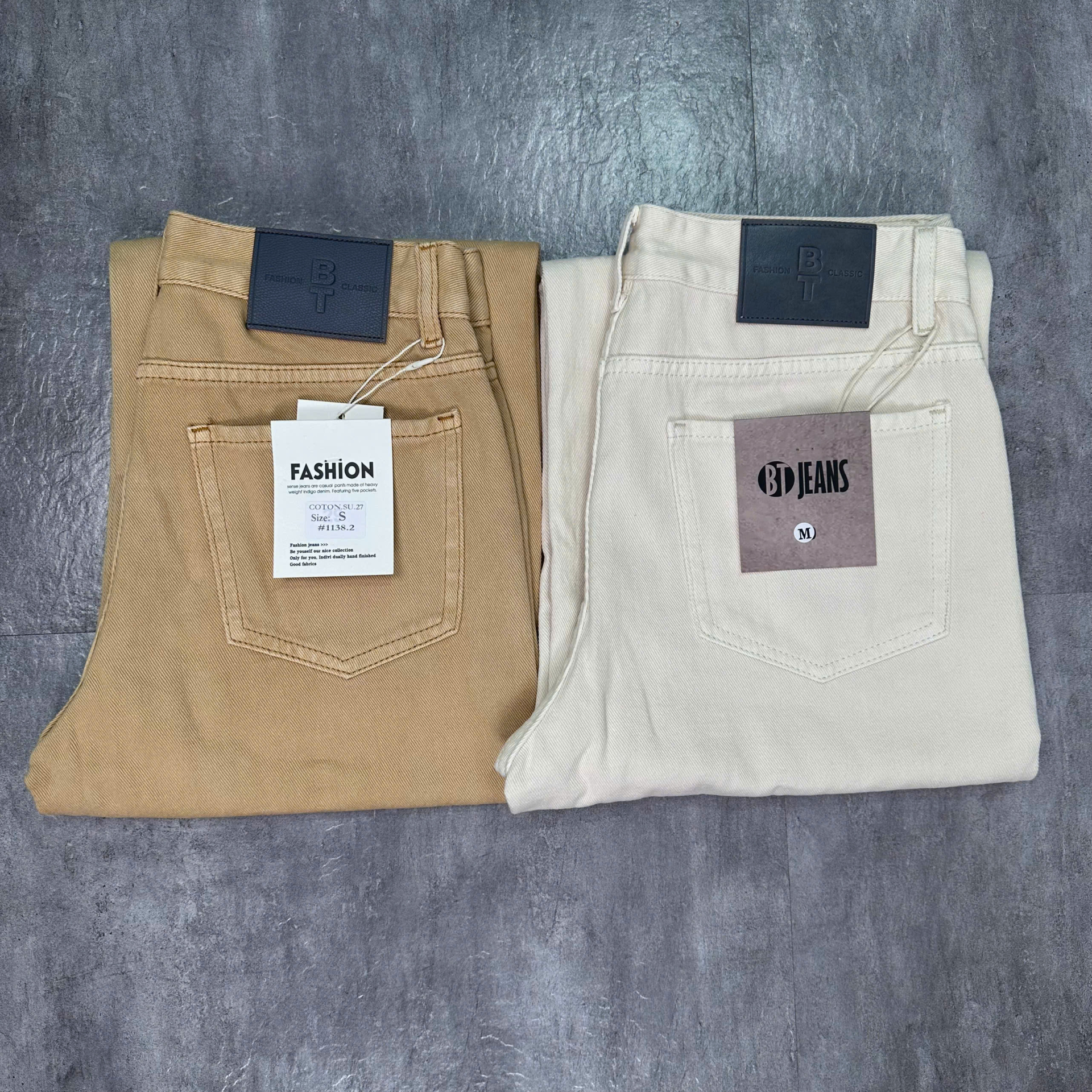 Quần jean nam không giãn ống rộng 27cm Ms 1138.1
