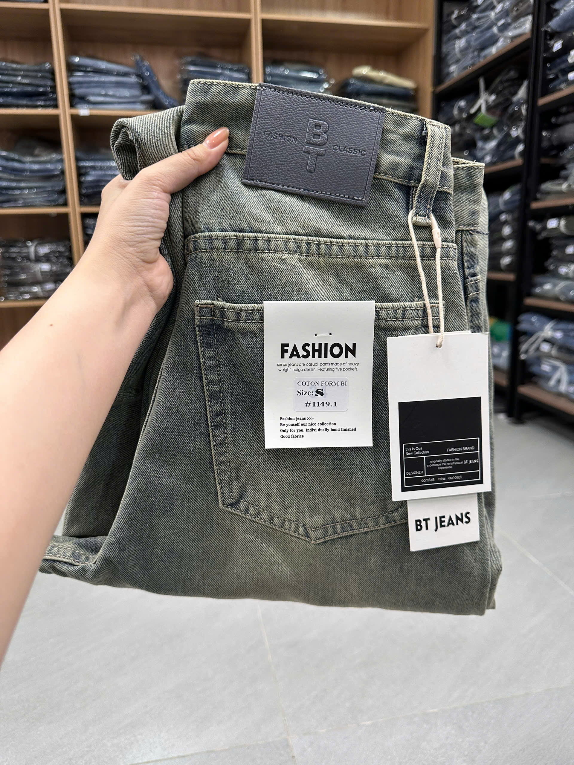 Quần jeans nam không giãn ống bí hot trend #1149.1