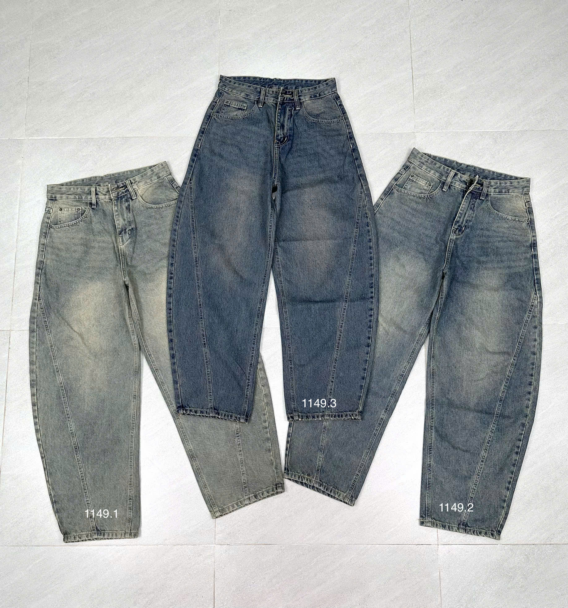 Quần jeans nam không giãn ống bí hot trend #1149.3