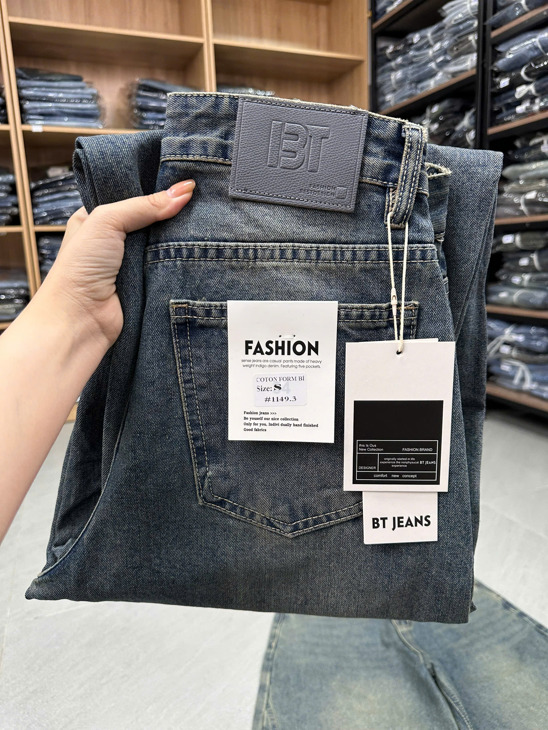 Quần jeans nam không giãn ống bí hot trend #1149.3