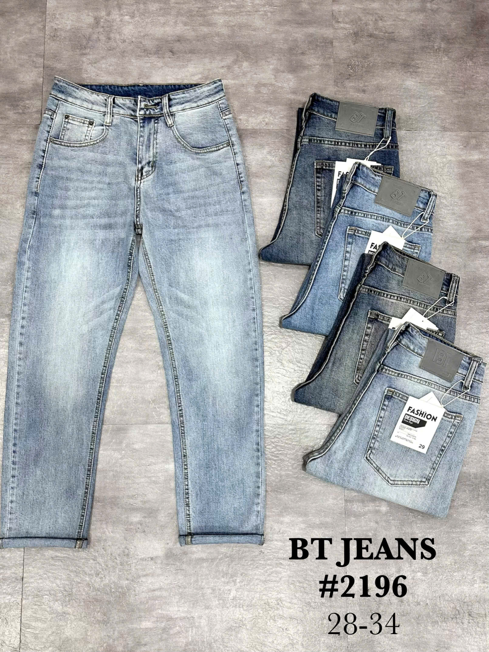 Quần jean nam form slimfit trơn xanh cao cấp Ms 2196