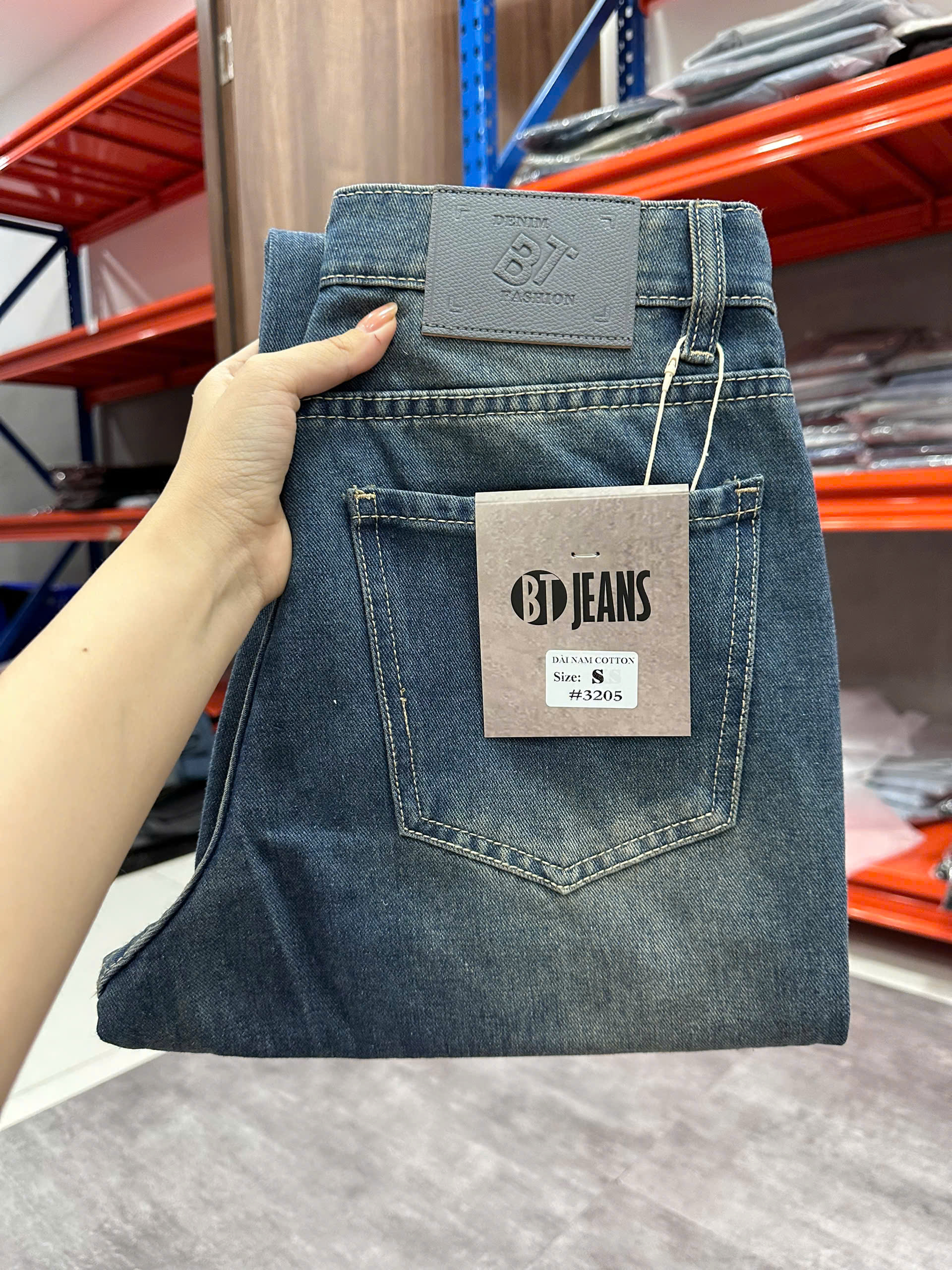 Quần jean nam cotton ống loe unisex không giãn Ms 3205
