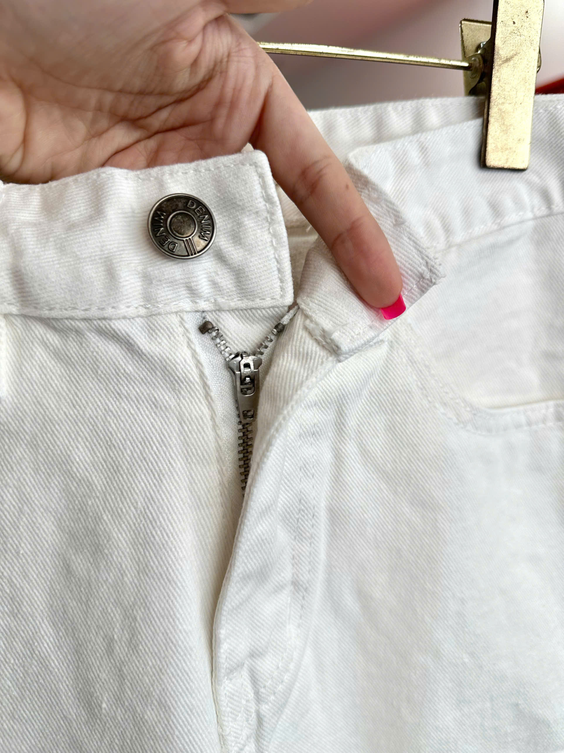 Quần jean nam cotton suông không giãn Ms Suông Trắng