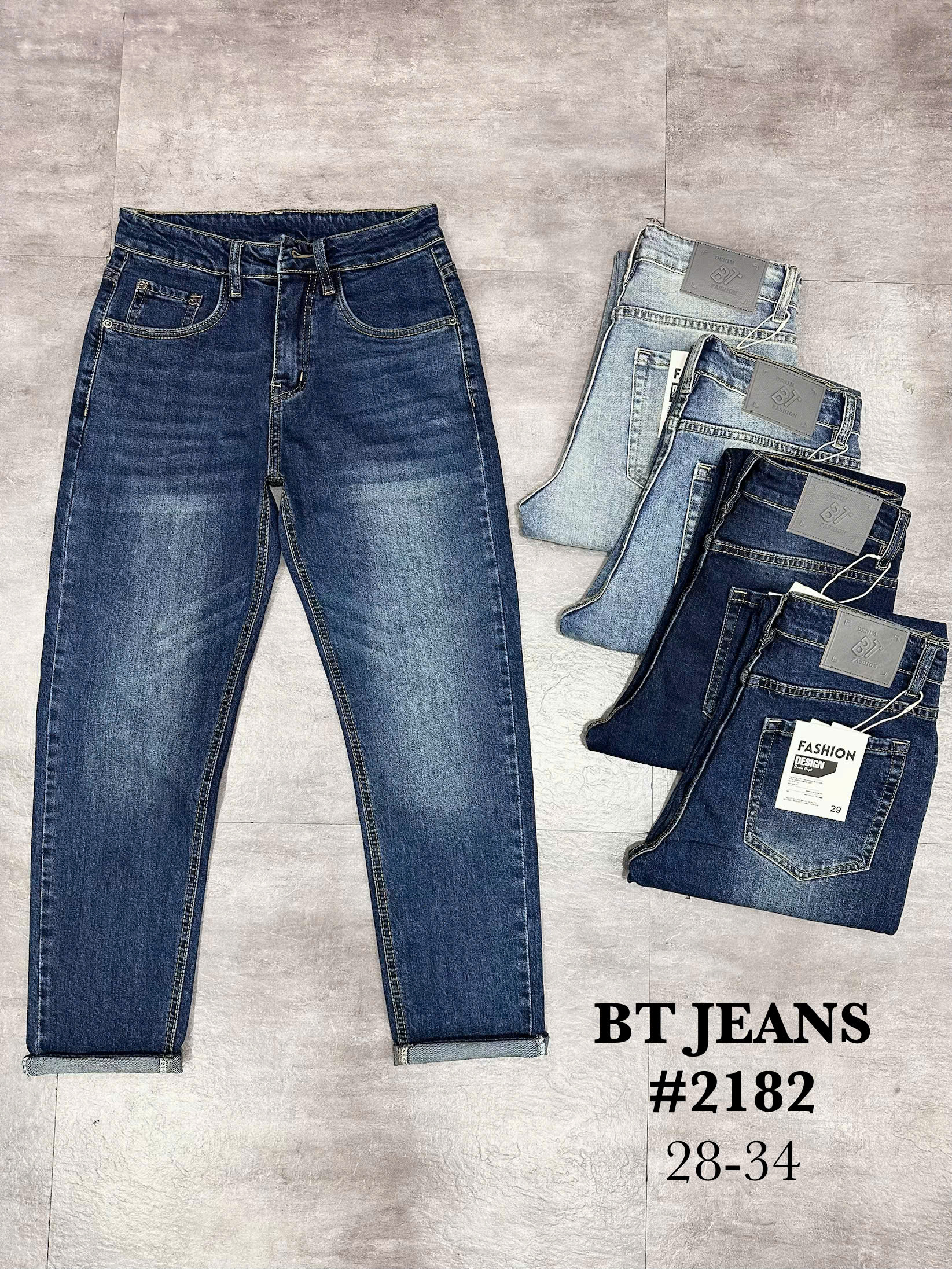 Quần jean nam trơn có giãn xanh cao cấp Ms 2182